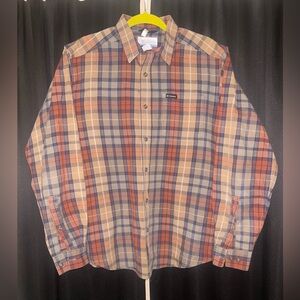 Columbia Men's Casual Plaid Shirt in Blue and Brown